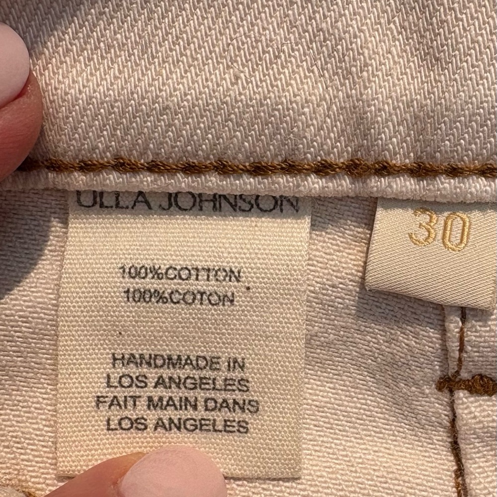Ulla Johnson the Lou Flare Jeans in Cream - Picture 6 of 7